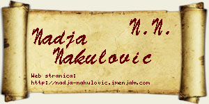 Nadja Nakulović vizit kartica